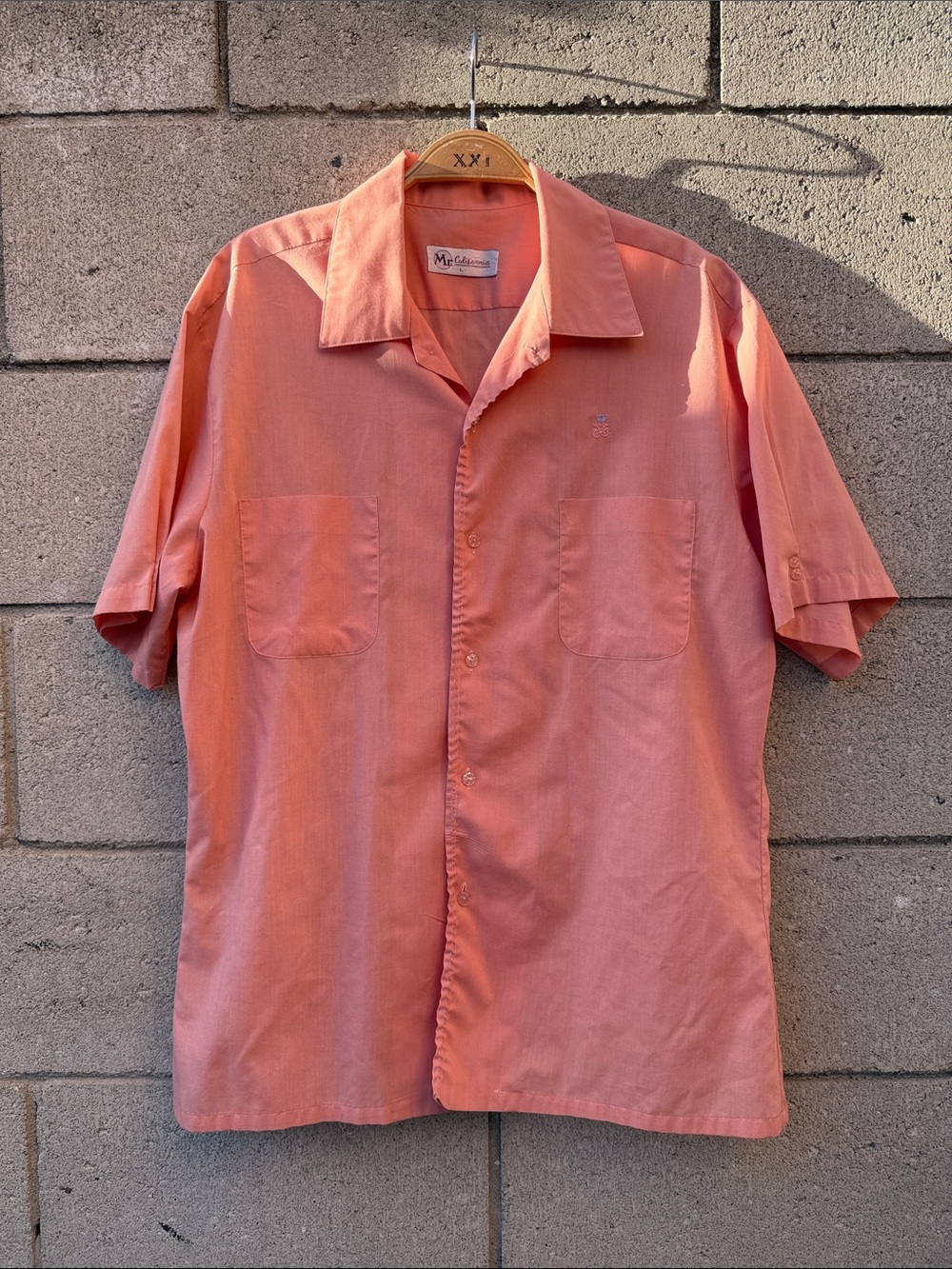 Vintage Coral Short-Sleeve Camp Shirt
